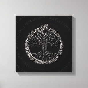 Toile Ouroboros avec l'arbre de la vie