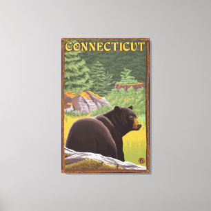 Toile Ours de ConnecticutBlack dans la forêt