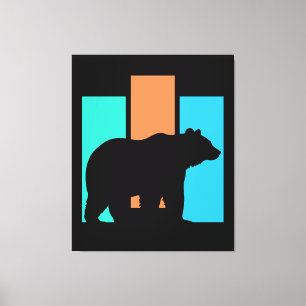 Toile Ours De Plein Air Silhouette De La Nature
