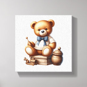 Toile Ours en peluche