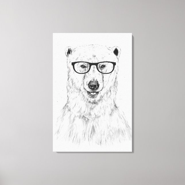 Toile ours geek (Recto)