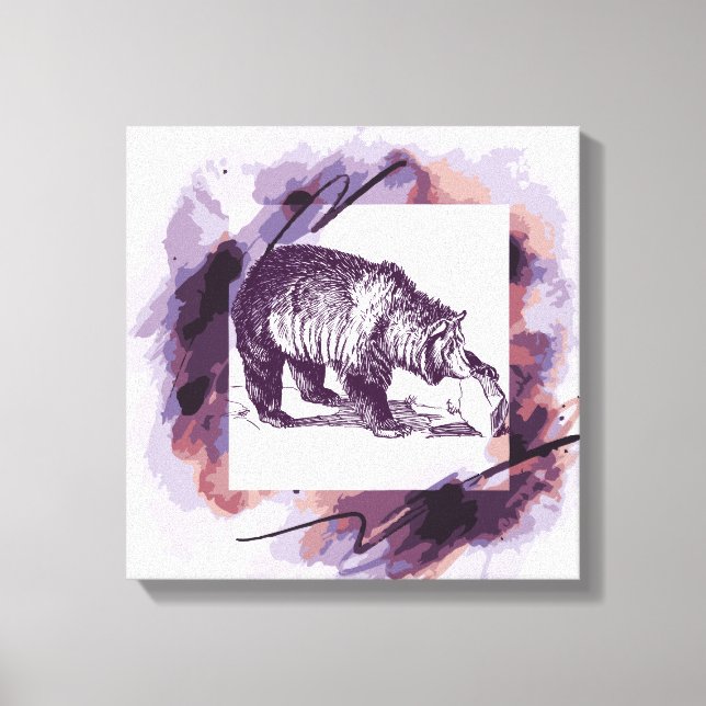 Toile Ours grizzli (Recto)