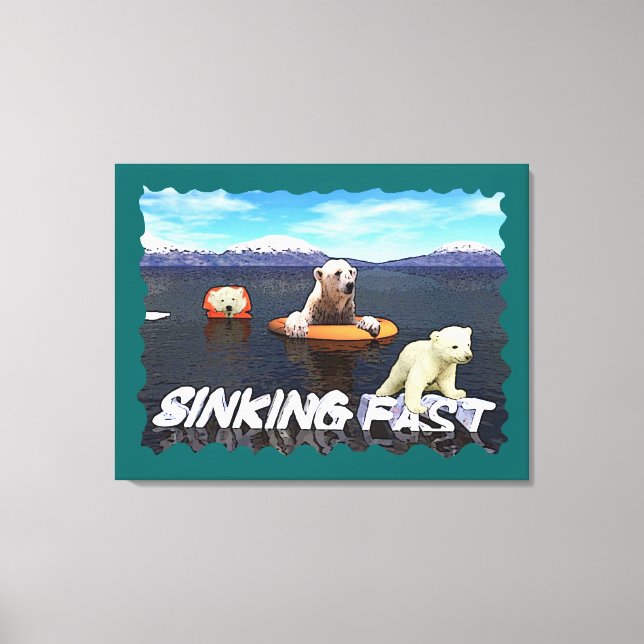 Toile Ours polaires - Sinking Fast (Recto)