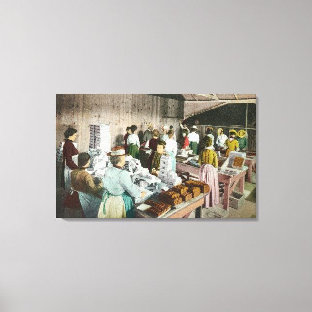 Toile Ouvriers de l'emballage des bonbonsFresno, CA (Recto)