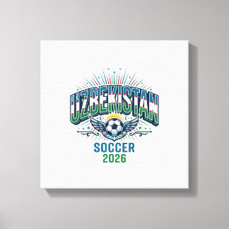 Toile Ouzbékistan Football 2026 Football Gras Pays Typog
