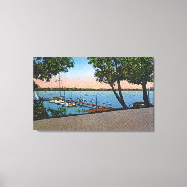 Toile Owasco Yacht Club Vue du lac Owasco (Recto)