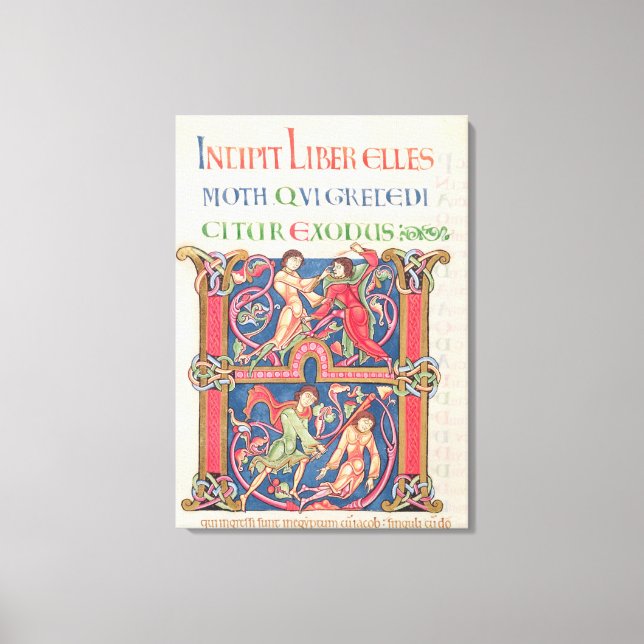 Toile Page de la Bible Winchester, c.1150-80 (Recto)