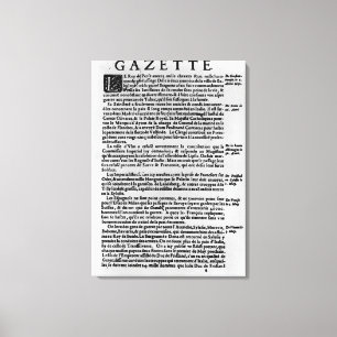 Toile Page de texte de 'La Gazette