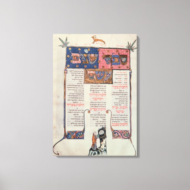 Toile Page de texte et d'illustration (Recto)