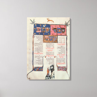 Toile Page de texte et d'illustration