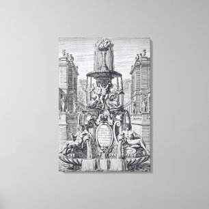 Toile Page de titre de 'Fontaine et jets d'eau dans l'It