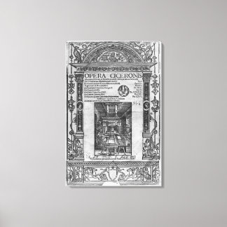 Toile Page de titre de 'Opera Ciceronis', publié 1520
