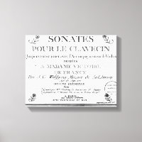 Page de titre pour 'Sonates pour le clavecin'