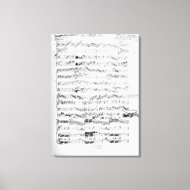 Toile Page d'ouverture de la partition des Paladins (Recto)