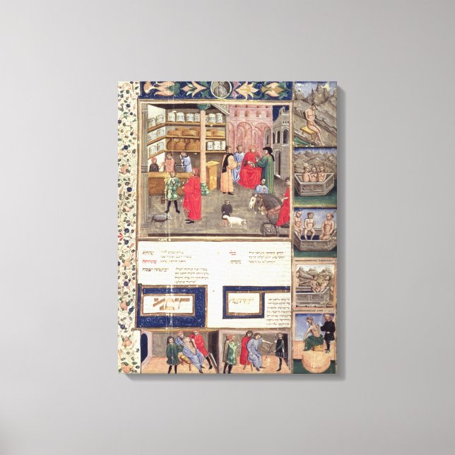 Toile Page du 'Canon de Médecine' par Avicenna (Recto)