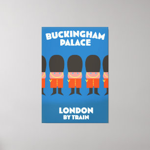 Toile Palais Buckingham Londres en train