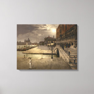 Toile Palais des Doges par clair de lune, Venise, Italie