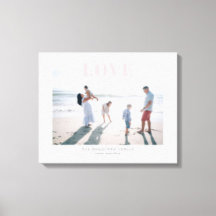 Toile Pale Rose Big Love Memory Event Photo Canvas Impri