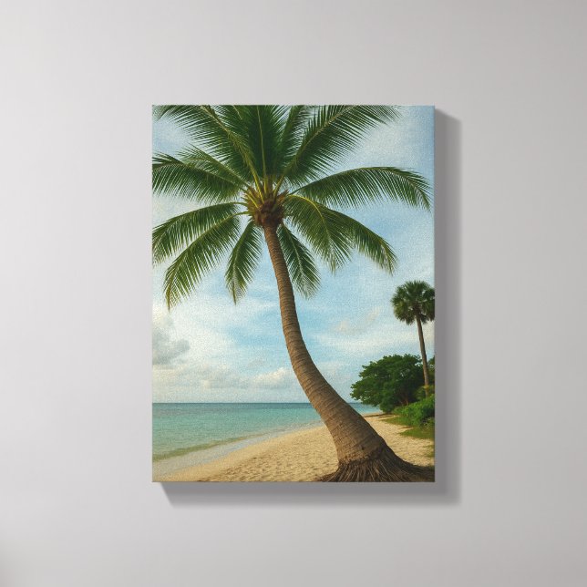 Toile Palm Beach Paradise Imprimer (Recto)