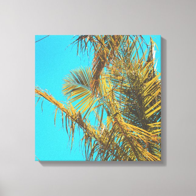 Toile Palm Tree Feuille Turquoise Sky (Recto)