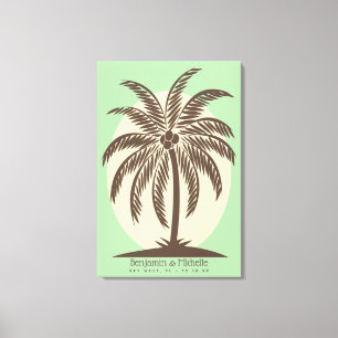Toile Palm Tree Guest Book Canvas - 150 Espaces