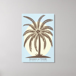Toile Palm Tree Guest Book Canvas - 250 Espaces