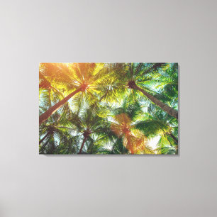 Toile Palmiers de noix de coco sur la plage
