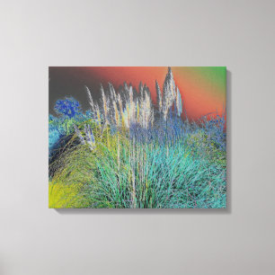Toile Pampas Grass Solarisé - Manipulation numérique