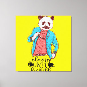 Toile Panda Bear Classieux jusqu'au coup d'envoi Footbal