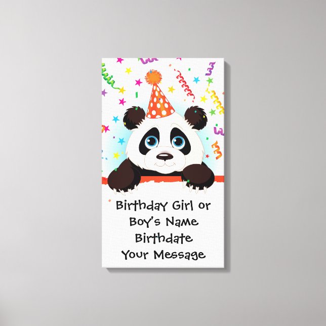 Toile Panda Birthday Memento (Recto)