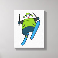 Panda comme Saut à ski avec Ski