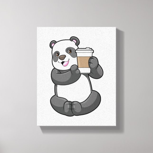 Toile Panda with Coffee to go (Recto)