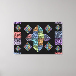 Toile Panneau Abstrait Plus Tulipe multicolore