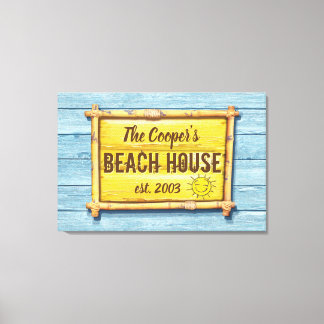 Toile Panneau de la famille DriftwoodBeach House