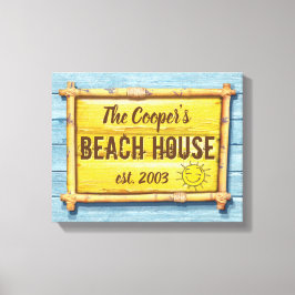 Toile Panneau de la famille DriftwoodBeach House