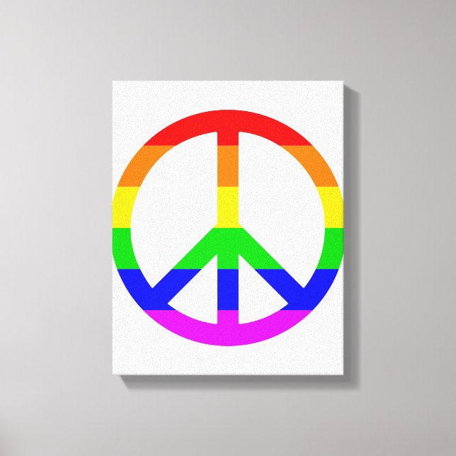 Toile Panneau de paix Rainbow (Recto)