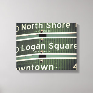 Toile Panneau de rue de Chicago