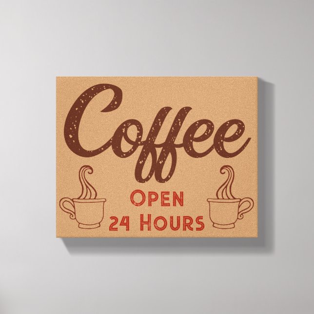 Toile Panneau Retro Café Shop Diner Art (Recto)