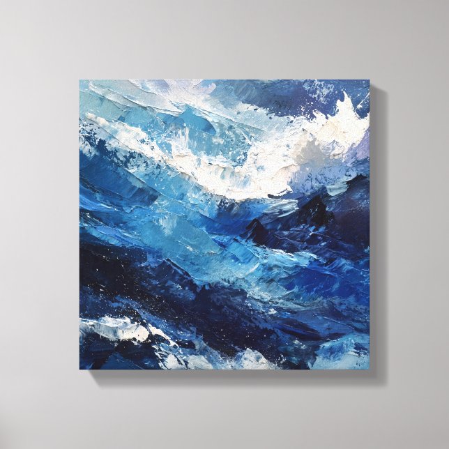 Toile Panoramic Expressionist Ocean Wave (Recto)
