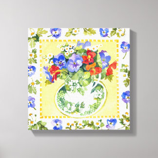 Toile Pansies - nasturtiums 2013