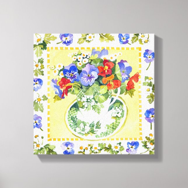 Toile Pansies - nasturtiums 2013 (Recto)