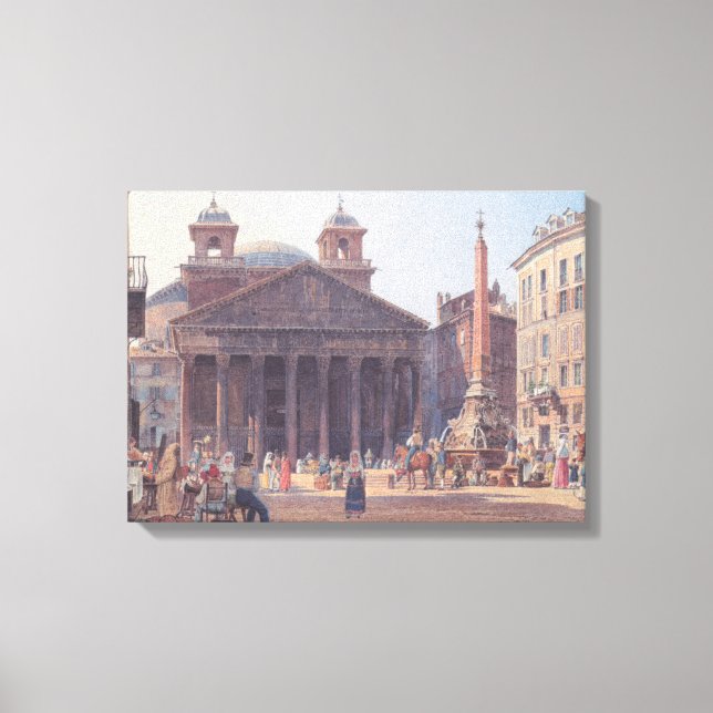 Toile Panthéon et Piazza della Rotonda à Rome, Italie (Recto)