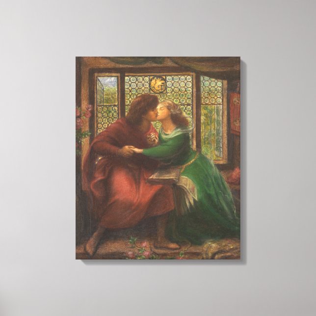 Toile Paolo et Francesca da Rimini (par Rossetti) (Recto)