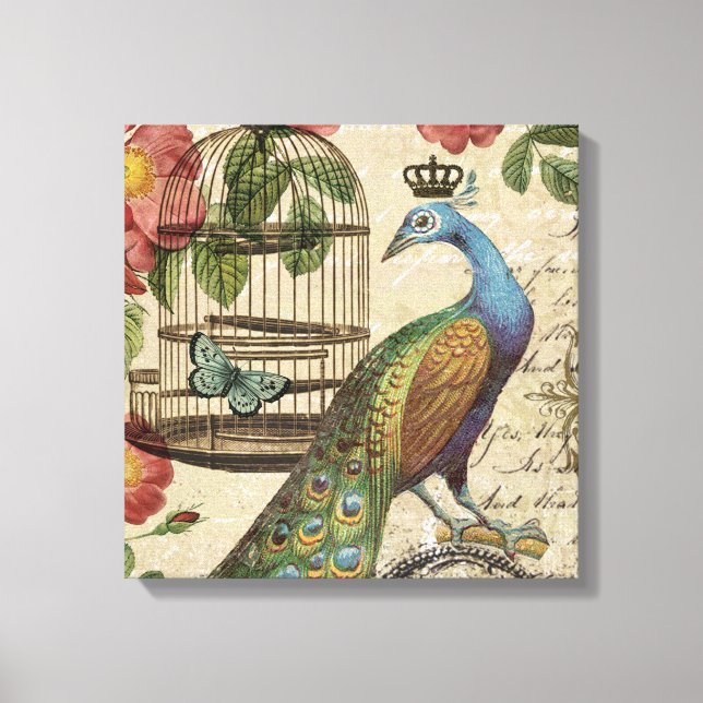 Toile paon français vintage (Recto)