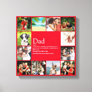 Toile Papa Daddy Father Définition 12 Photo Fun Rouge