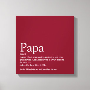 Toile Papa Daddy Père Définition Amusante Bourgogne