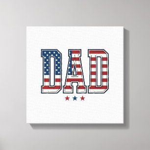Toile Papa patriotique Drapeau américain Design vectorie