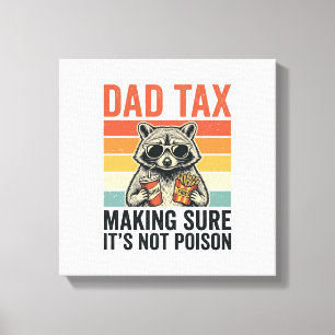 Toile Papa Tax Raton Laveur Vintage T-shirt Drôle pour P