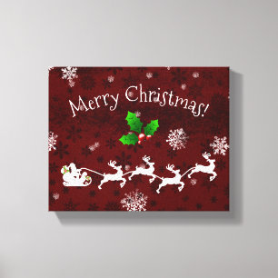 Toile Papier à bascule Père Noël rouge