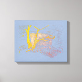 Toile Papier bleu/gris cascade